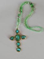 Collier en forme de croix, Bijoux, Sacs & Beauté, Colliers, Vert, Synthétique, Enlèvement ou Envoi, Neuf