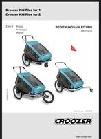 Croozer Kid Plus 2 kinderaanhanger, Fietsen en Brommers, Ophalen, Gebruikt, Opvouwbaar, Croozer
