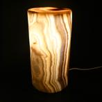 27cm Luxe Zoutlamp Aragoniet Marokko Alabaster Stalactiet, Enlèvement ou Envoi, Minéral