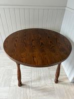 Eiken rondetafel bruin, Huis en Inrichting, Ophalen, Rond, Eikenhout, Tijdloos