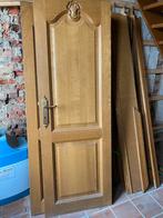 4 houten deuren, prachtige klinken inbegrepen, Doe-het-zelf en Bouw, Deuren en Vliegenramen, Ophalen, Gebruikt, Glas