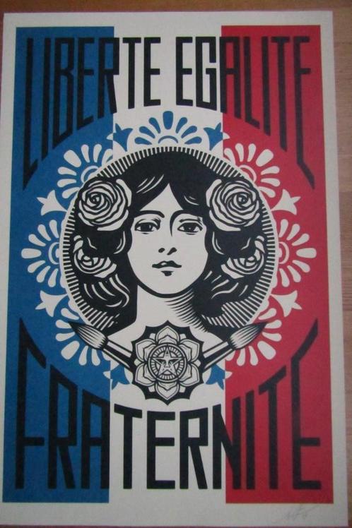 Shepard Fairey,(Obey), égalité, gesign, Antiek en Kunst, Kunst | Litho's en Zeefdrukken, Ophalen of Verzenden