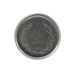 Turkije, 2 1/2 Lira 1970, F.A.O., Postzegels en Munten, Munten | Azië, Ophalen of Verzenden, Zuidoost-Azië, Losse munt