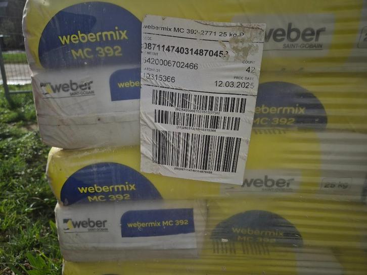 Webermix MC 392 - Nieuw in verpakking - lijm gevelstenen, Doe-het-zelf en Bouw, Metselstenen, Nieuw, Beton, Ophalen