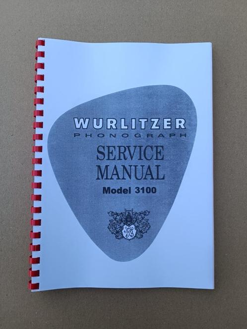 Service Manual: Wurlitzer 3100 (1967) jukebox nieuw !!, Verzamelen, Automaten | Jukeboxen, Wurlitzer, Verzenden