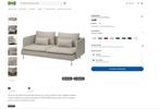 IKEA zetel (SÖDERHAMN), Ophalen, Zo goed als nieuw, Tweepersoons, Rechte bank