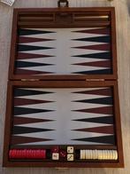 Backgammon magnétique vintage dans un étui en cuir, Hobby & Loisirs créatifs, Enlèvement
