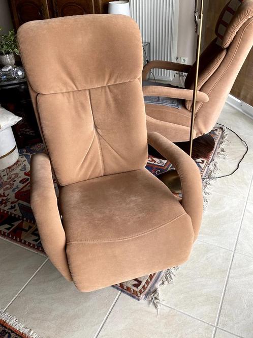 FAUTEUILS Relax Himola beige ou gris clair, Huis en Inrichting, Fauteuils, Zo goed als nieuw, Hout, Kunststof, Metaal, Ophalen