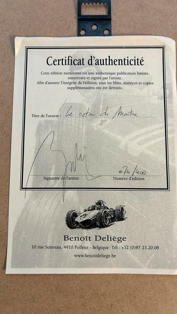 ORIGINELE TEKENING DOOR BENOIT DELIEGE (sign by Jacky Ickx) beschikbaar voor biedingen