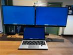 Dual monitor (Lenovo) setup met arm, Computers en Software, Ophalen, Zo goed als nieuw