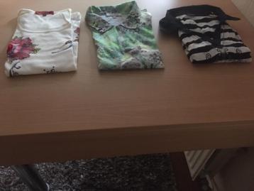 3 t-shirts - in goede.staat – M : 42/44 - 15 € voor 3 beschikbaar voor biedingen