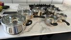Ensemble de casserole 6 pièces complet, Maison & Meubles, Comme neuf, Inox