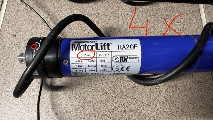 Rolluikmotoren Chamberlain (afstandsbediening) en Somfy, Doe-het-zelf en Bouw, Rolluiken, Gebruikt, Ophalen