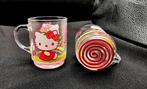 Lot de 2 tasses en verre Hello Kitty - Luminarc, Enlèvement ou Envoi, Comme neuf, Verre, Autres styles