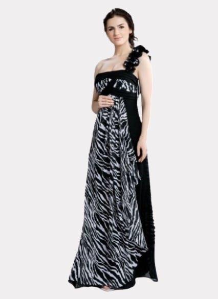 sale avondjurk zebraprint maat 34/36, Kleding | Dames, Gelegenheidskleding, Nieuw, Galajurk, Maat 36 (S), Zwart, Ophalen of Verzenden