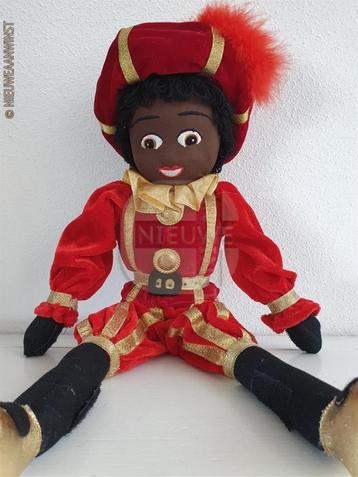 Authentieke etalage zwarte Piet pop - 45cm, rood disponible aux enchères