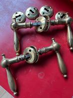 Vintage koperen deurklinken, Ophalen of Verzenden, Gebruikt