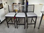 Chaises de bar, Huis en Inrichting, Stoelen, Ophalen, Gebruikt, Drie, Zwart