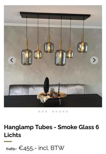 hanglamp gerookt glas beschikbaar voor biedingen
