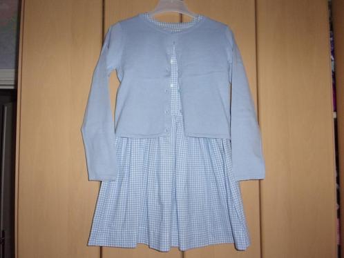 Prachtig selfmade jurkje met bijpassend giletje. Maat 140., Kinderen en Baby's, Kinderkleding | Maat 140, Nieuw, Meisje, Jurk of Rok