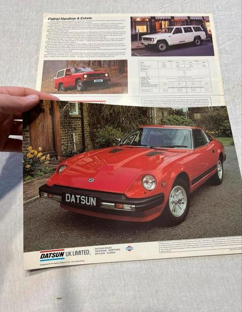 Datsun 280 ZX Brochure 1980 Nissan Cherry Sunny Stanza Laure, Auto diversen, Handleidingen en Instructieboekjes, Ophalen of Verzenden