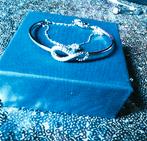 Bracelet Swarovski infini double cristal argenté, Enlèvement ou Envoi, Comme neuf, Argent, Argent