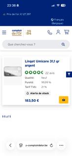 Lingot d argent de 1oz