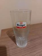bierglas : Krüger Pils (met ribbels), Verzamelen, Glas en Drinkglazen, Ophalen of Verzenden, Bierglas