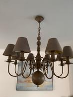 Luster taupe 8 lichtbronnen twee stuks beschikbaar, Ophalen, Gebruikt