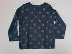 Mt 104 Donkerblauwe T-shirt lange mouwen groene dieren, Besties, Ophalen of Verzenden, Zo goed als nieuw, Shirt of Longsleeve