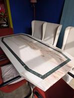 Marmeren eettafel voor makkelijk 8 personen, Huis en Inrichting, Ophalen, 100 tot 150 cm, Vijf personen of meer, 150 tot 200 cm