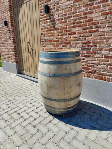Eiken wijnvat/ Wijnton/ regenton/ ijsbad/ decoratie/wijn ton, Tuin en Terras, Ophalen, Zo goed als nieuw