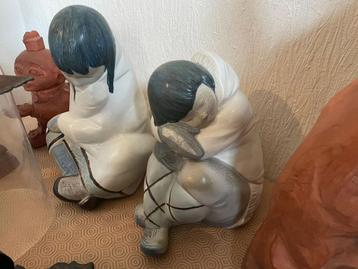 Vintage Porcelain Figurine Eskimo Boy & girl - LLADRO beschikbaar voor biedingen