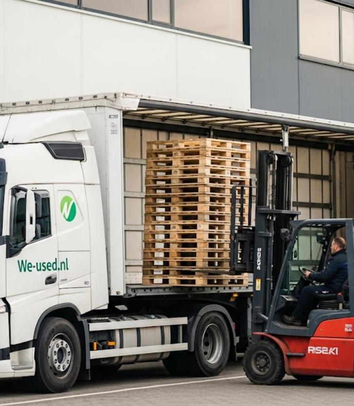 Gebruikte houten pallets laten ophalen!, Doe-het-zelf en Bouw, Hout en Planken, Gebruikt, Pallet, Vuren, Minder dan 200 cm, Ophalen of Verzenden
