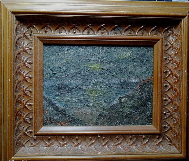 Constant Permeke '' Avondstemming op zee ' olieverf, Antiek en Kunst, Kunst | Schilderijen | Klassiek, Verzenden
