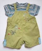 CATIMINI - Combinaison t-shirt + salopette verte - T.3 mois, Kinderen en Baby's, Babykleding | Maat 62, Gebruikt, Ophalen of Verzenden