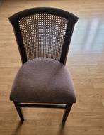 Chaise en osier bois mérisier avec assise velours rembourré, Maison & Meubles, Chaises, Enlèvement
