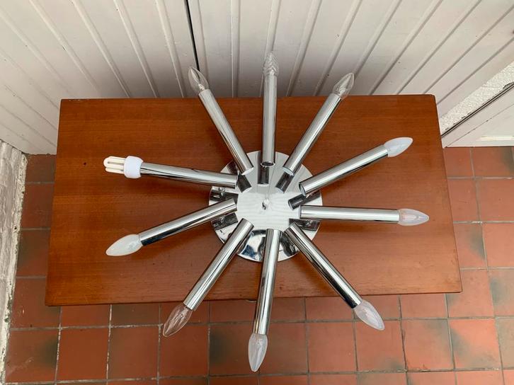 Vintage sciolari plafondlamp, Huis en Inrichting, Lampen | Plafondlampen, Gebruikt, Metaal, Ophalen