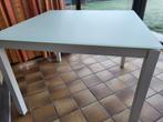 TE Koop luxe tafel 100x100 met glazen blad van 11mm, zowel v, Tuin en Terras, Tuintafels, Ophalen, Zo goed als nieuw