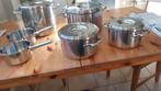7 kookpotten niet geschikt voor inductie, Inox, Keramische plaat, Zo goed als nieuw, Ophalen