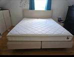 Lit Auping king size (matelas latex naturel + boxspring), Ophalen, Overige materialen, Gebruikt, Beige