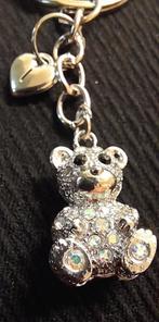 Schattig beertje met steentjes letter vlakke sleutelhanger, Verzamelen, Sleutelhangers, Verzenden, Nieuw, Dier of Natuur