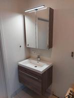 Meuble lavabo + armoire à glace + lampe LED, 25 à 50 cm, Meuble lavabo, Enlèvement, Utilisé