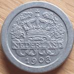 PAYS-BAS ; MAGNIFIQUE PENNY ROND DE 5 CENTS 1908 KM 137, Envoi, Reine Wilhelmine, 5 centimes, Monnaie en vrac