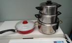 kookpotten en pan met deksel, Huis en Inrichting, Ophalen of Verzenden, Zo goed als nieuw, Keramische plaat