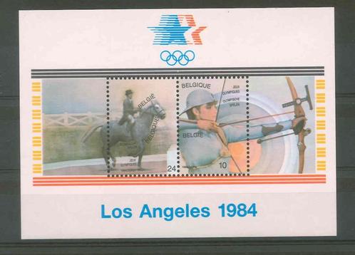 België 1984 Blok Olympische Spelen Los Angeles **, Postzegels en Munten, Postzegels | Europa | België, Postfris, Orginele gom
