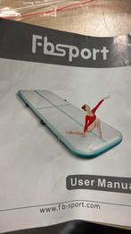 Airtrack fbsport met compressor en opbergzak, Sport en Fitness, Turnen, Ophalen, Gebruikt, Materiaal