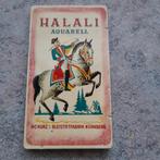 Zeer oude blikken doos Halali  Aquarell  - Naam in doos., Verzamelen, Blikken, Ophalen of Verzenden, Gebruikt