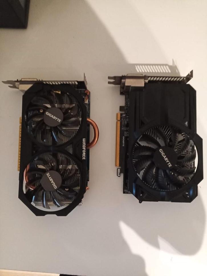 Gigabyte GTX 750 TI 2GB - GTX 950 2GB, Computers en Software, Videokaarten, Gebruikt, Nvidia, GDDR5, HDMI, DisplayPort, DVI, Ophalen of Verzenden