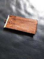 Vintage cognackleurig etui van krokodillenleder, Verzamelen, Ophalen of Verzenden, Overige typen